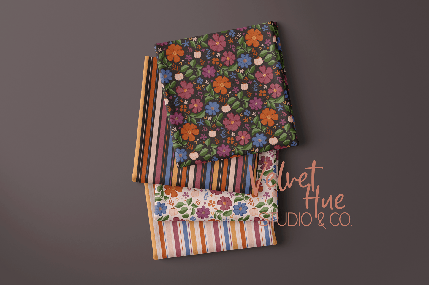 Fall Florals & Stripes Light