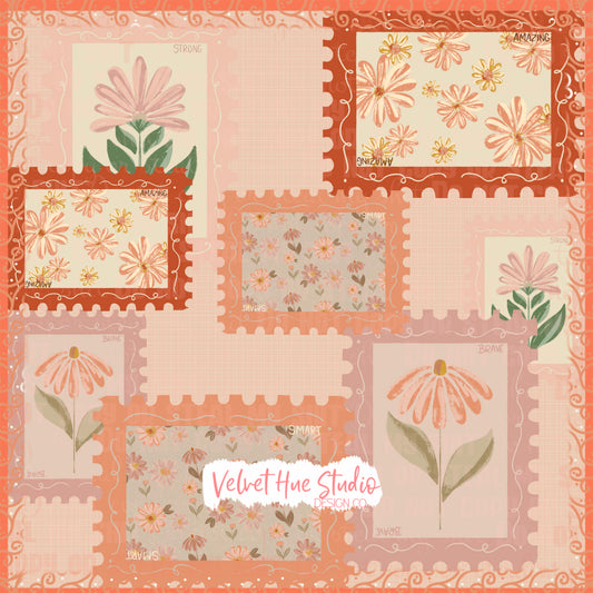 Black Artist Affirmation Floral Stamps