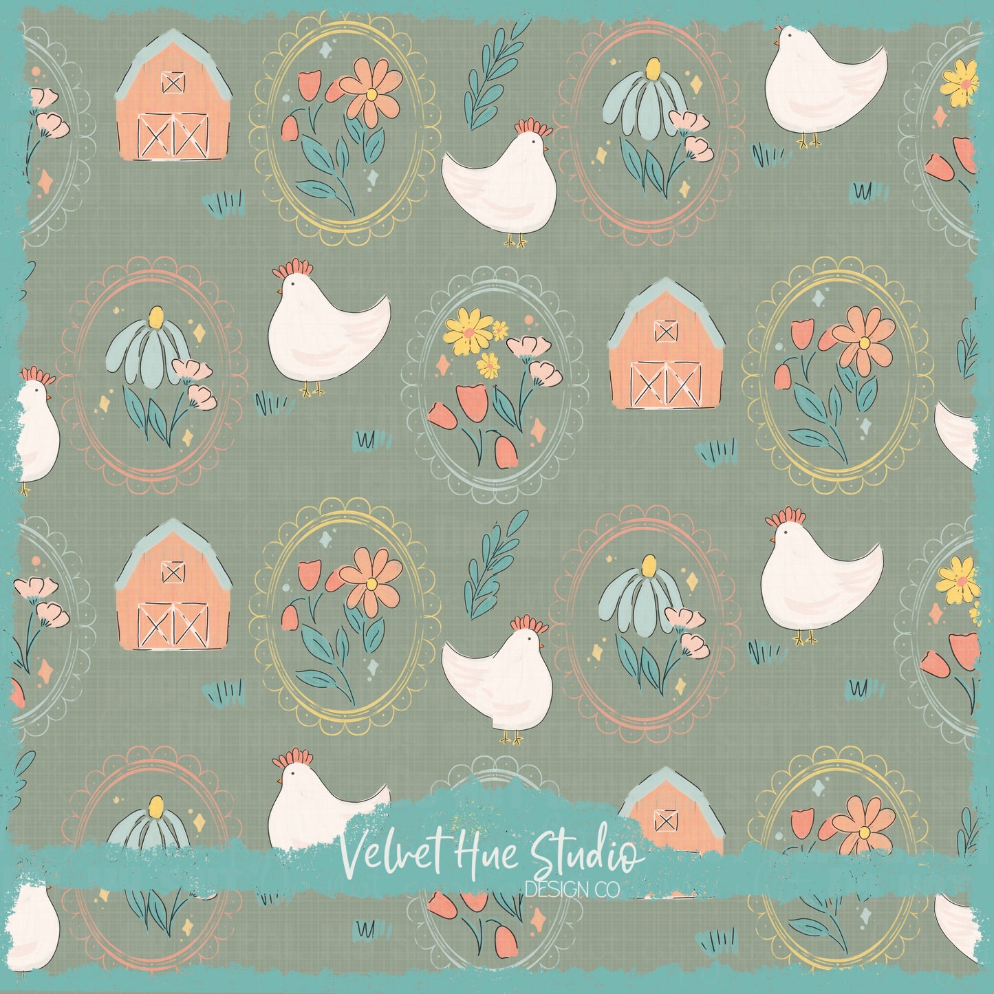 Farmhouse Chickens & Florals *farmhouse collection*