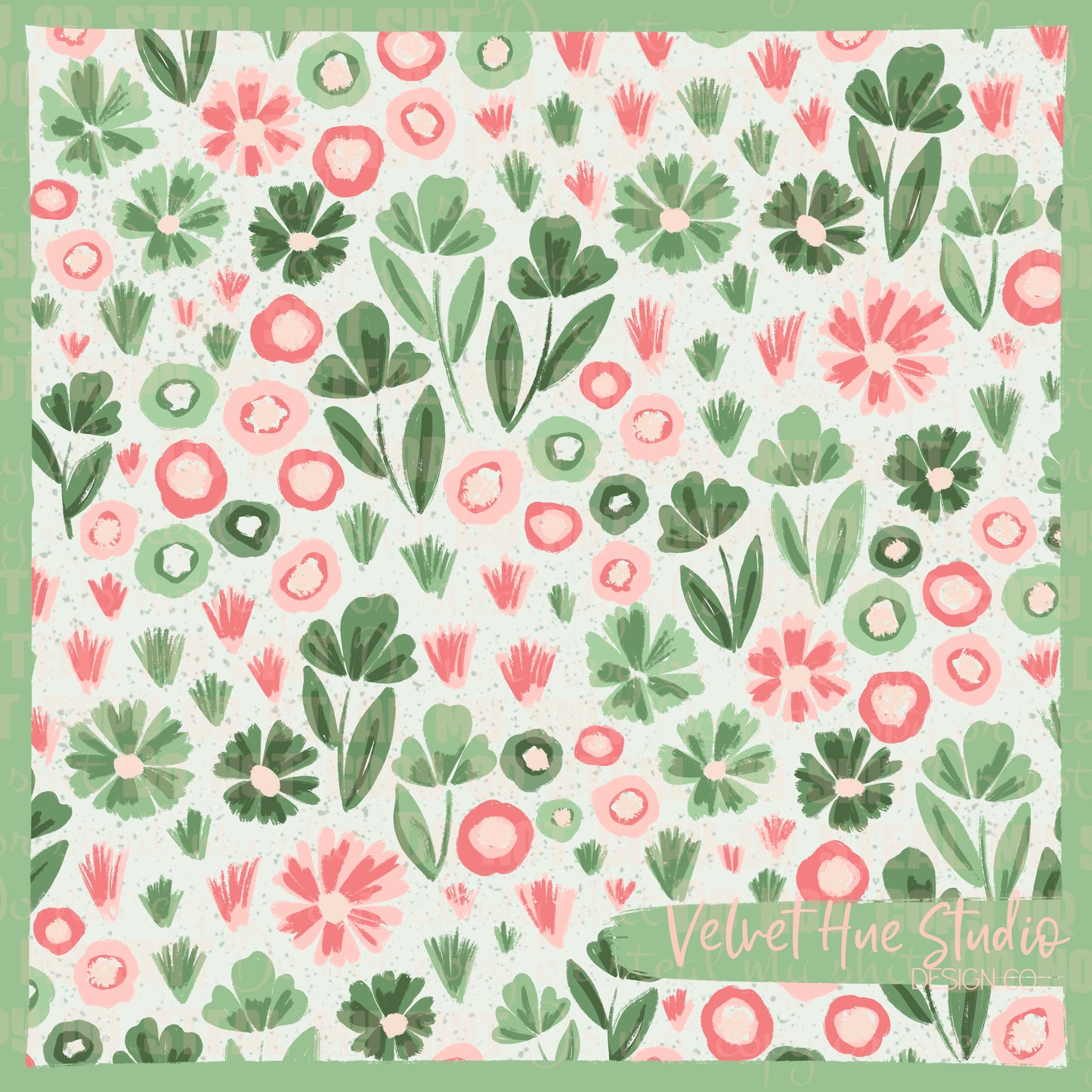 Clovers & Ditsy Florals seamless