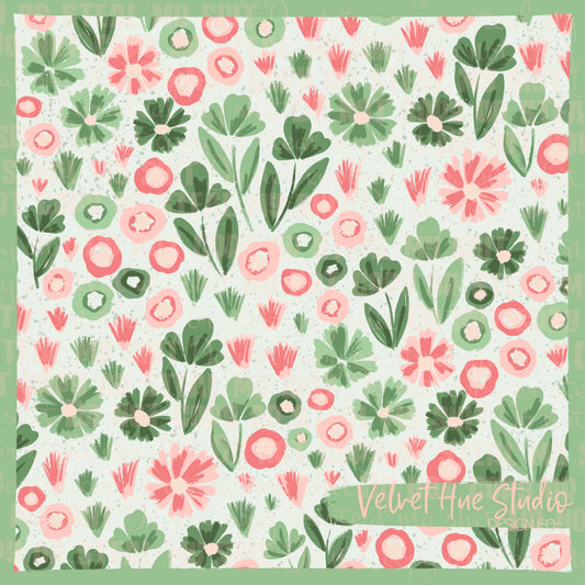 Clovers & Ditsy Florals seamless