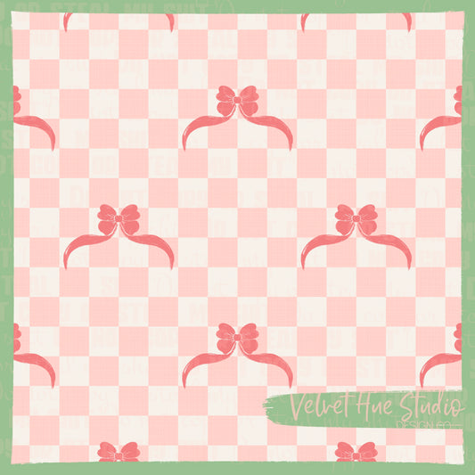 Bows on Checkers seamless