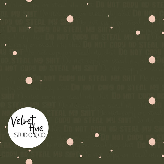 Pink Dots on Green
